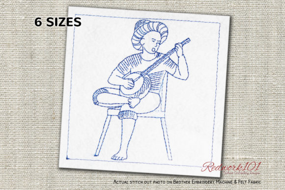 Banjo Player Redwork: A Holiday Stitch Review