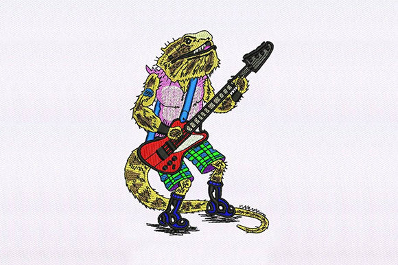 Guitarist Iguana: A Festive Holiday Embroidery Review