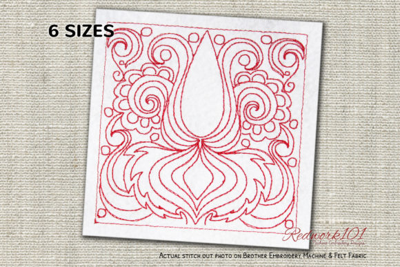 Reviewing Indian Cultural Pattern Redwork for Embroidery