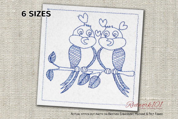 Reviewing Love Birds Redwork for Holiday Sales