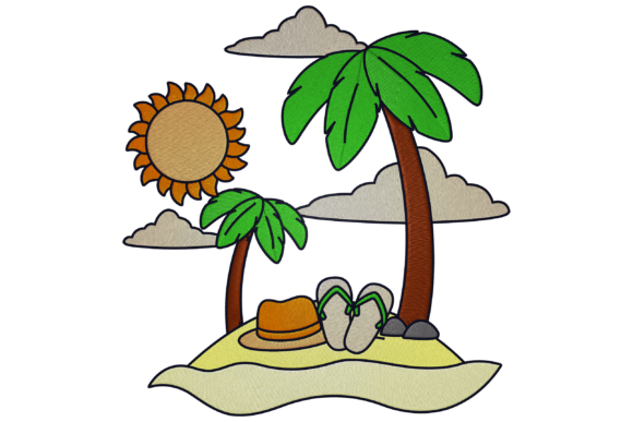 Vacation Island Embroidery Review for Boutique Apparel